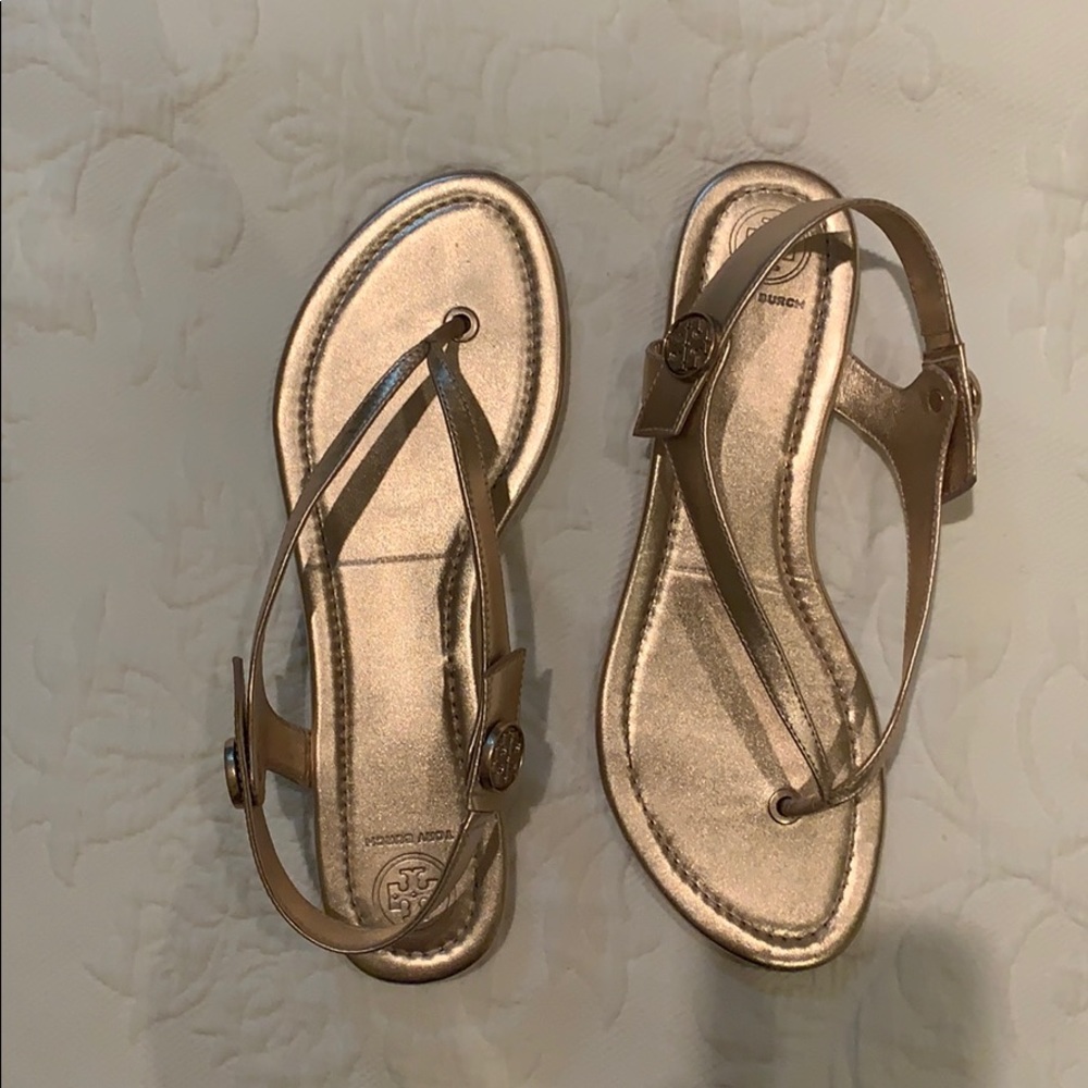 Tory Burch Metallic Pink Sandals